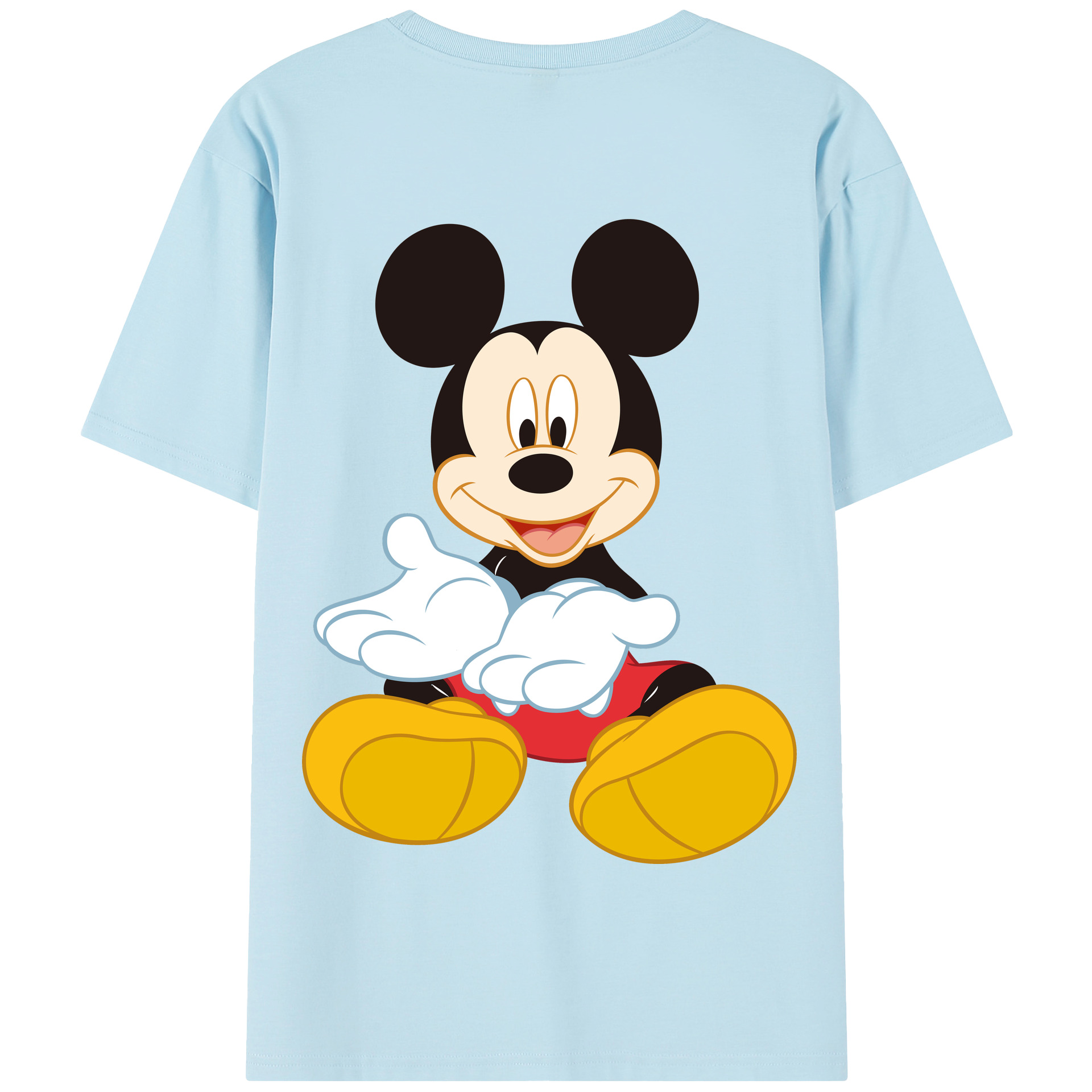 （画像用） ミッキーマウス Mickey Mouse 綿100％半袖Tシャツ（背面プリント）